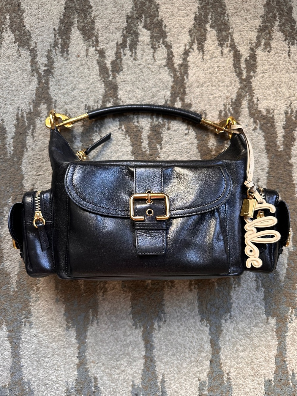 Chloe Double Carry Camera Bag Medium + Chloe bag charm